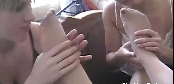  Fourway lesbian roommate foot fetish orgy